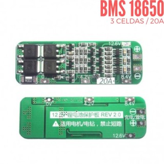 Cargador BMS Para Pila 18650 3S