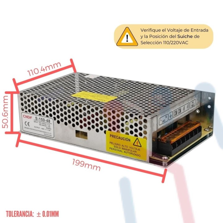 Fuente Suicheada 48V 3.2A 150W (CNDF)