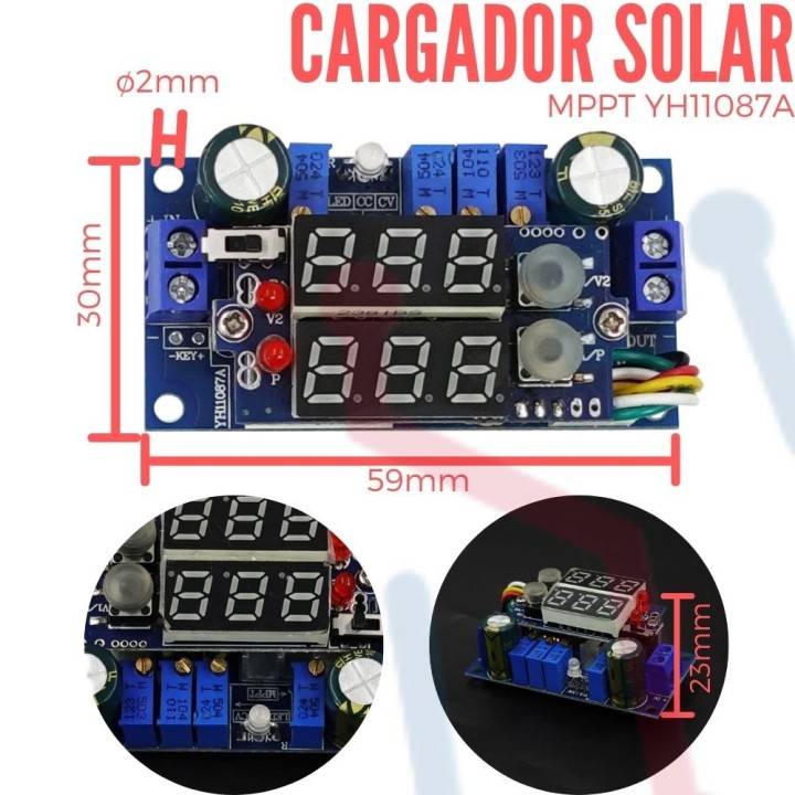 Controlador de Carga Solar MPPT  (YH11087A)
