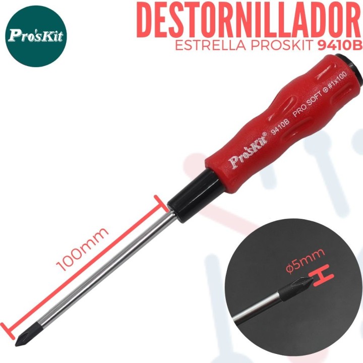 Destornillador Estrella Proskit 1X100 (9410B)