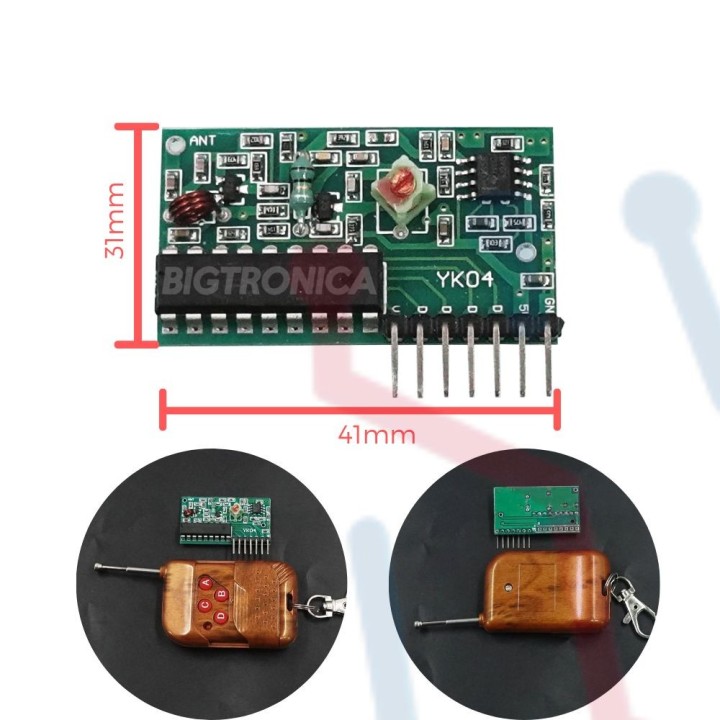 Tarjeta Receptor  4 CH 315Mhz