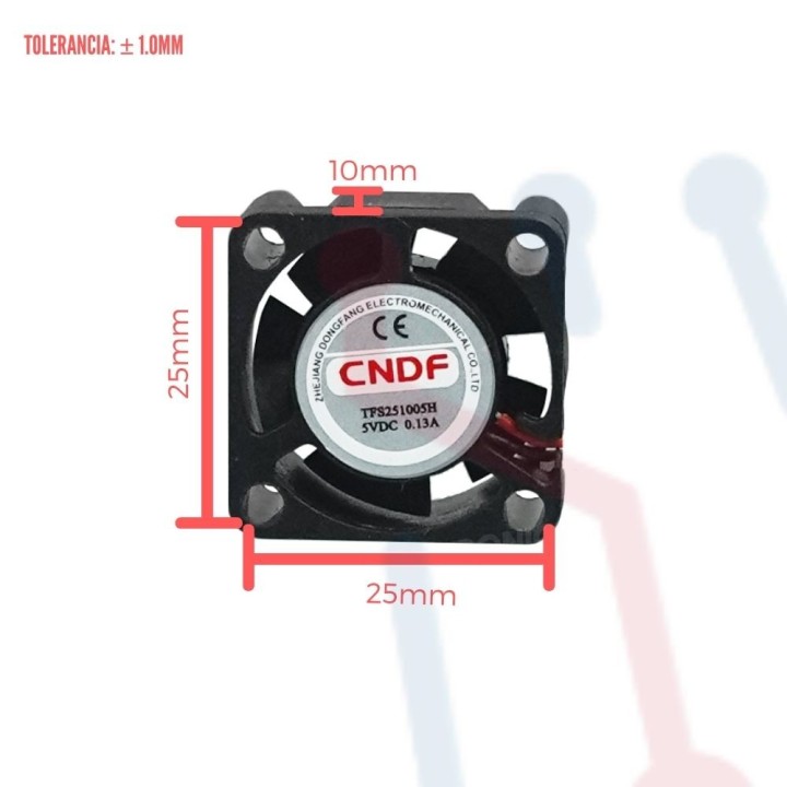 Ventilador 5V  25x25x10mm