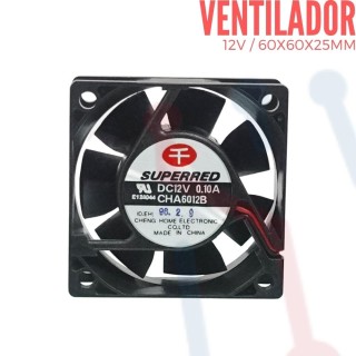 Ventilador 12V  60x60x25mm