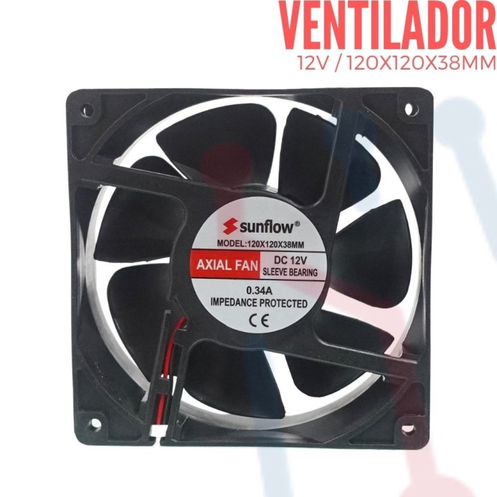 Ventilador 12V  120x120x38mm