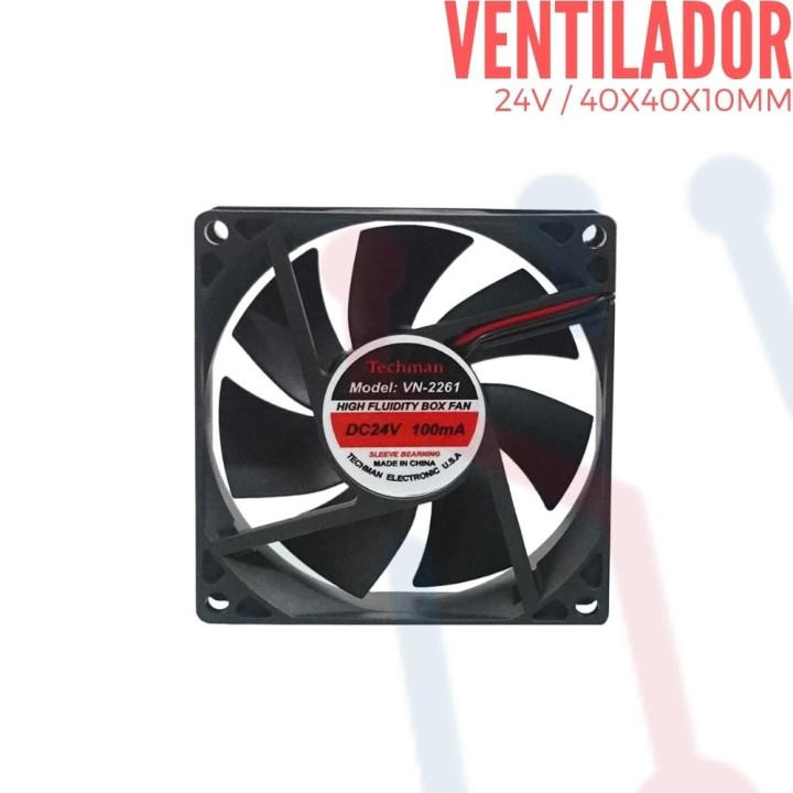 Ventilador 24V  40x40x10mm