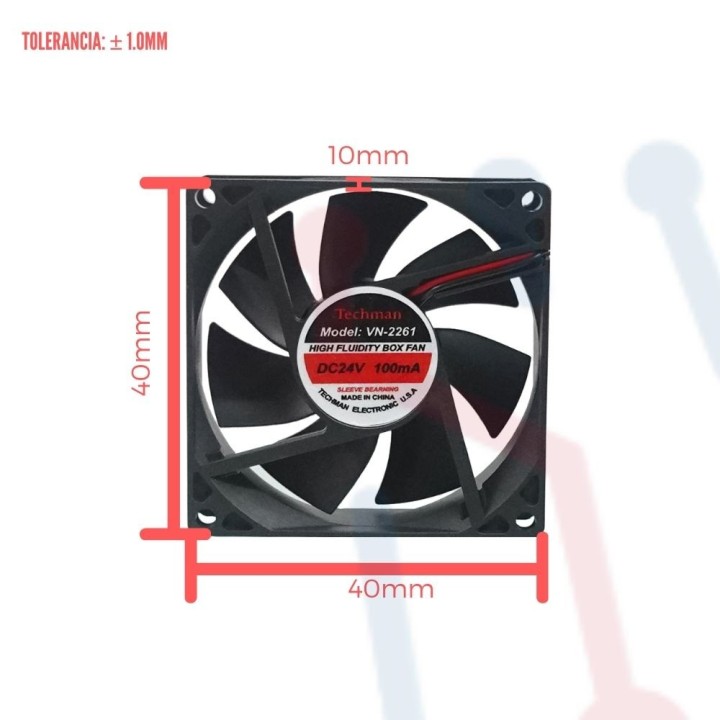 Ventilador 24V  40x40x10mm