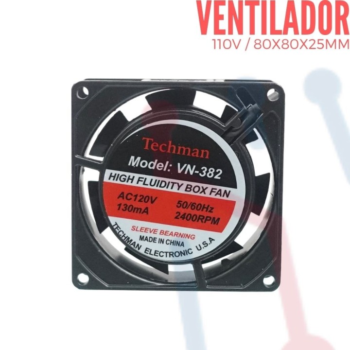 Ventilador 110V  80x80x25mm