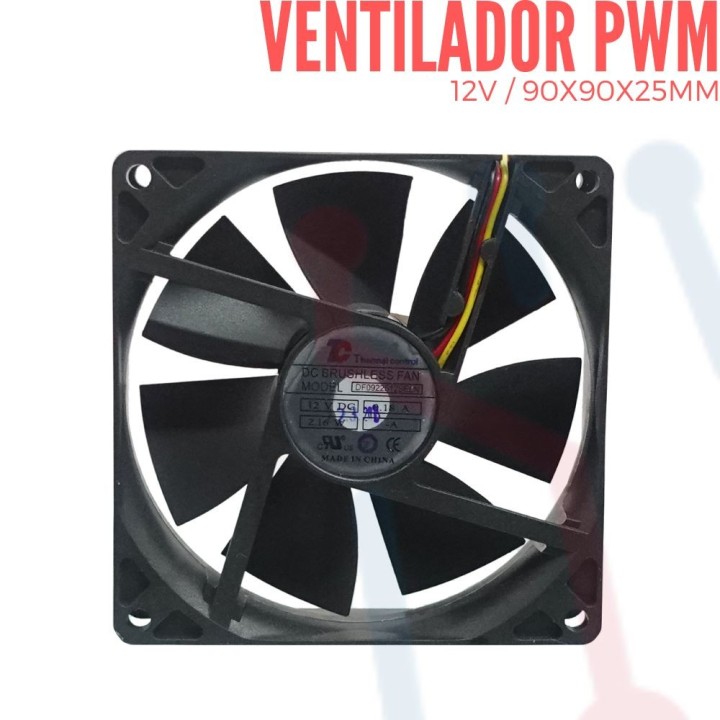 Ventilador 12V  90x90x25mm