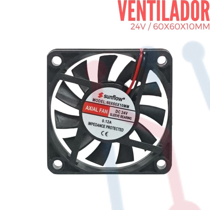 Ventilador 24V  60x60x10mm