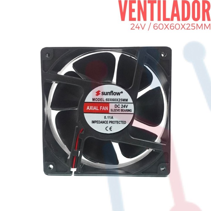 Ventilador 24V  60x60x25mm