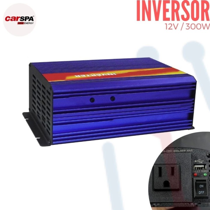 Inversor (Onda pura) DC/AC 12V 300W-CarSpa