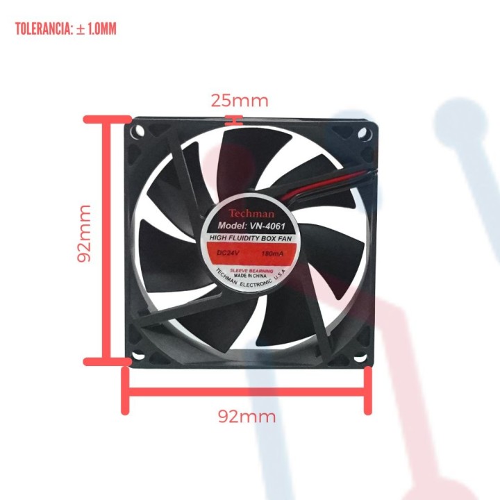 Ventilador 24V  92x92x25mm