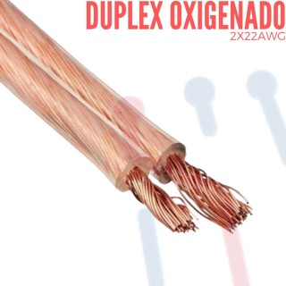 Cable Duplex  AWG 22*2 Transparente  X Metro