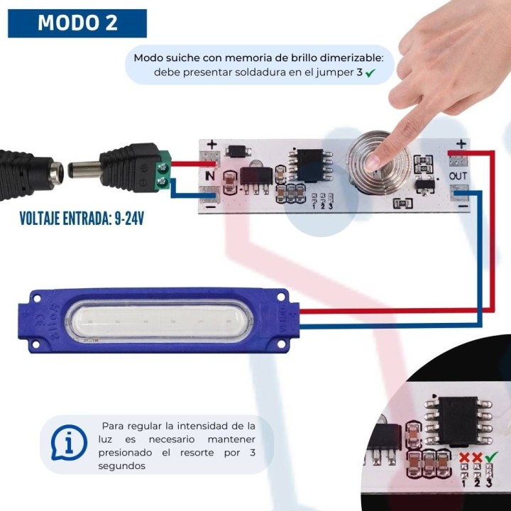 Suiche Táctil Resorte
