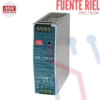Fuente Riel  24V 6.5A Mean Well