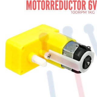 Motorreductor en L piñon plastico 6V 100RPM