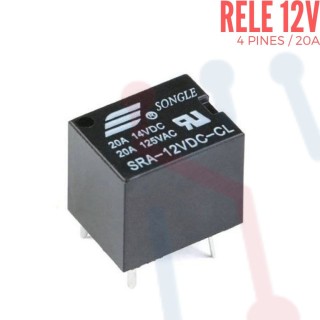 Rele de ensamble 12V 5 pines 20A