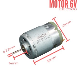 Motor DC  6V Eje Corto