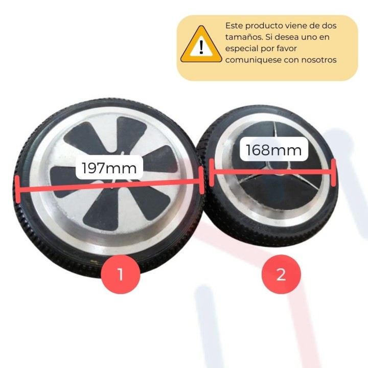 Motor Brushless Con Rueda De Goma Hoverboard