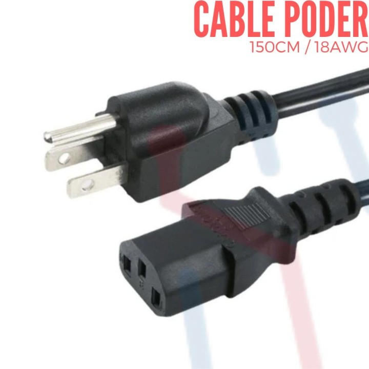 Cable Poder 18 AWG  (150cm)