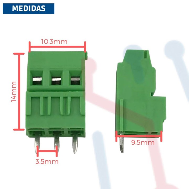 Bornera Doble  3PIN 3.5mm (KF128H)