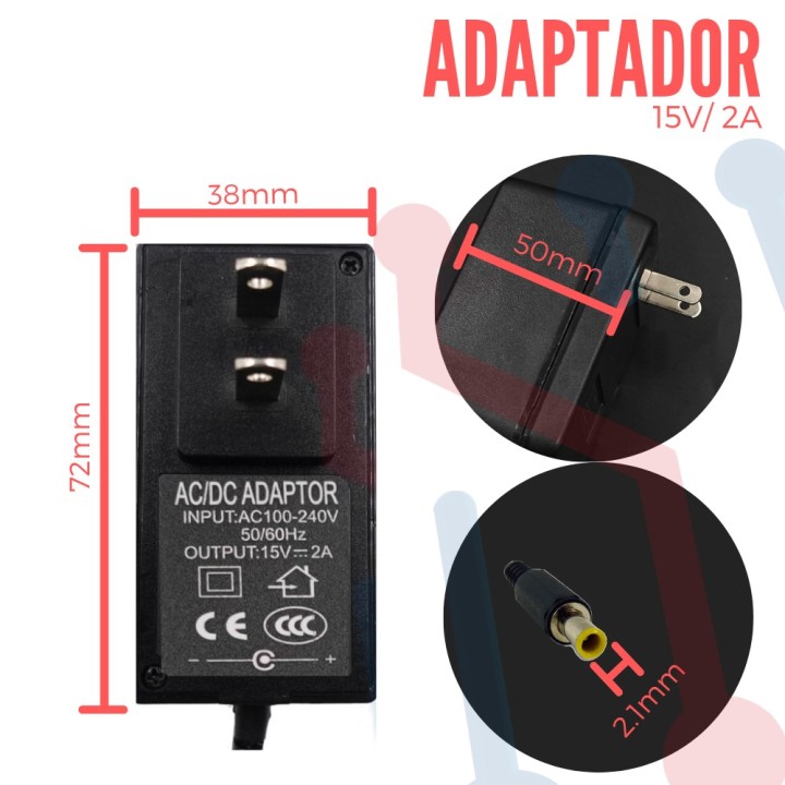 Adaptador de voltaje 15V 2A
