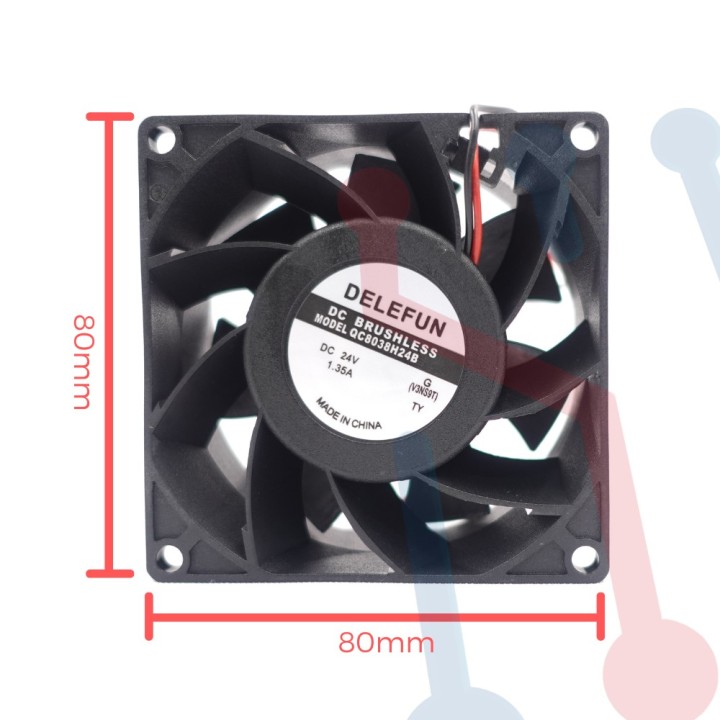 Ventilador 24V  80x80x37mm