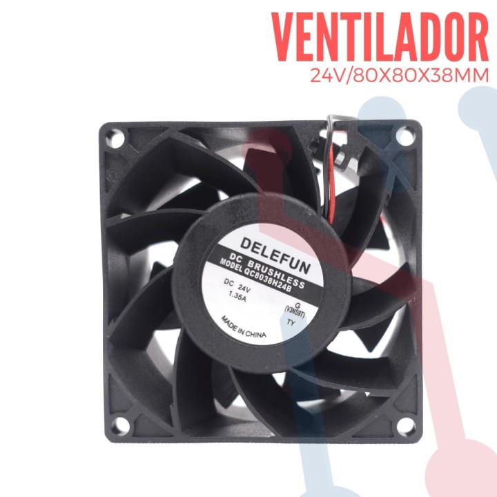 Ventilador 24V  80x80x37mm