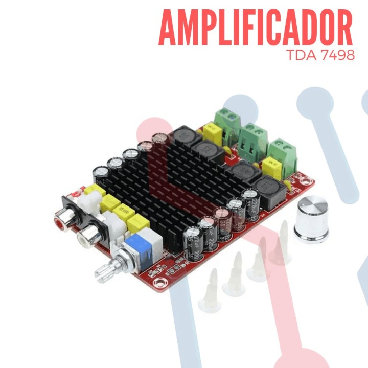 Amplificador de audio estéreo clase D 2x50w