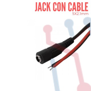 Jack con Cable 5x2.1mm