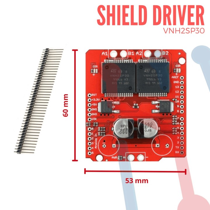 Shield Driver 2 Motores DC 30A VNH2SP30
