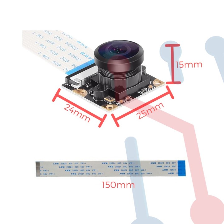 Camara Gran Angular Raspberry PI 170º Noir