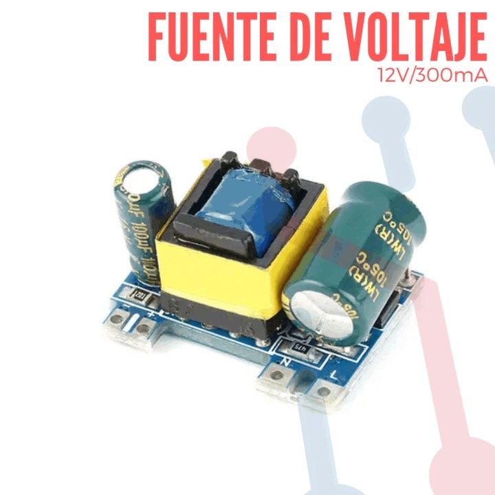 Fuente de Voltaje AC-DC para PCB 12V 400mA