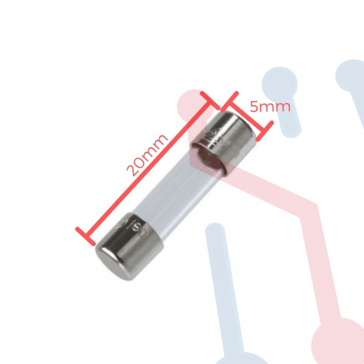 Fusible Corto en Vidrio 20x5mm 2A