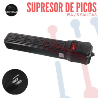 Multitoma Regleta 6 Salidas con Supresor de Picos (MRC-333)