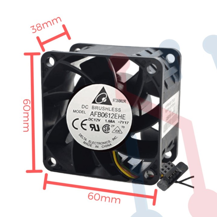 Ventilador Turbo 12V  60x60x38mm