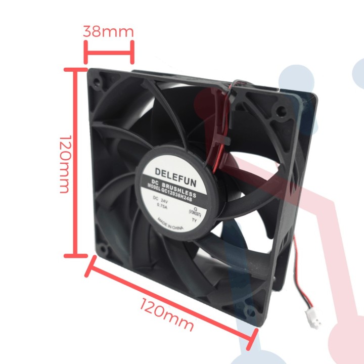 Ventilador 24V  120x120x38mm