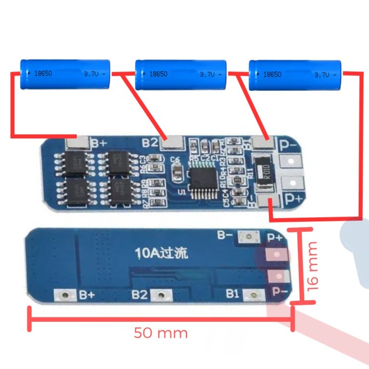 Cargador BMS 18650 3S 10A