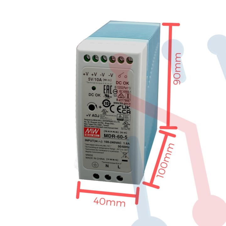 Fuente Riel12V 10A Mean Well
