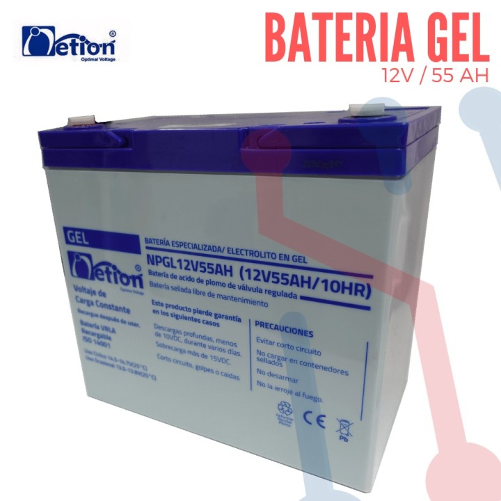 Batería Gel Recargable 12V 55Ah