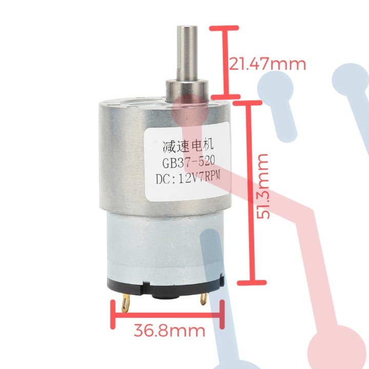 Motorreductor 12VDC 7RPM