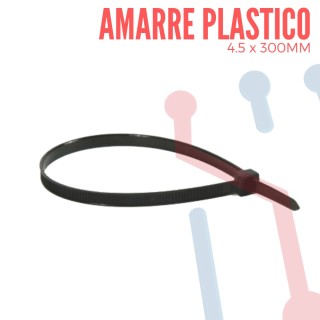 Amarre Nylon 4.5X300mm Color Negro 50 UNID