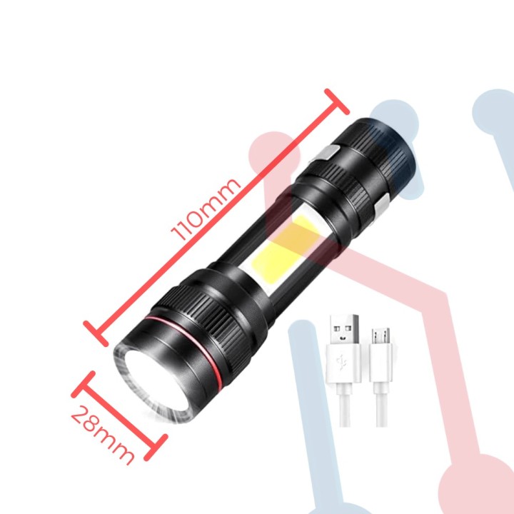 Linterna Recargable con Zoom