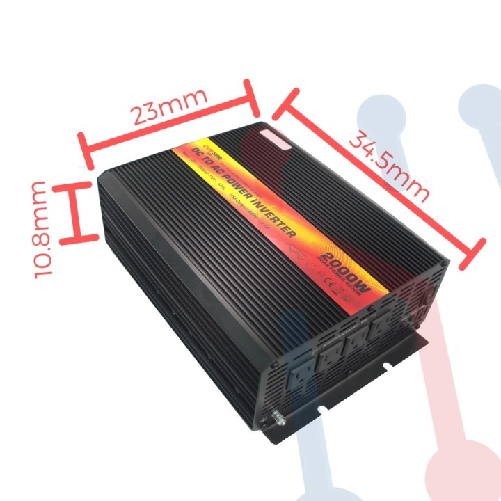 Inversor (Onda modificada) DC/AC 12V 2000W-CarSpa