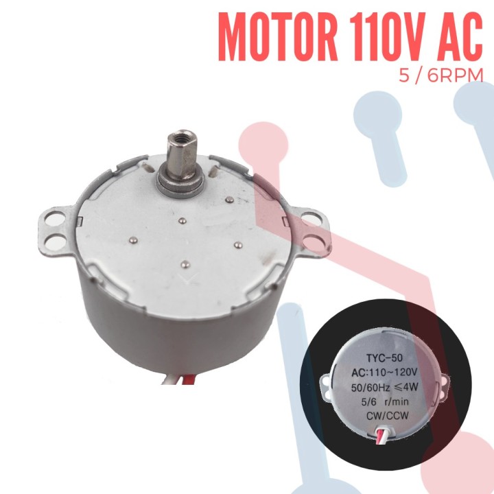 Motor AC 110V 5RPM (Eje Roscado)