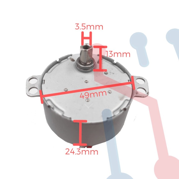 Motor AC 110V 5RPM (Eje Roscado)