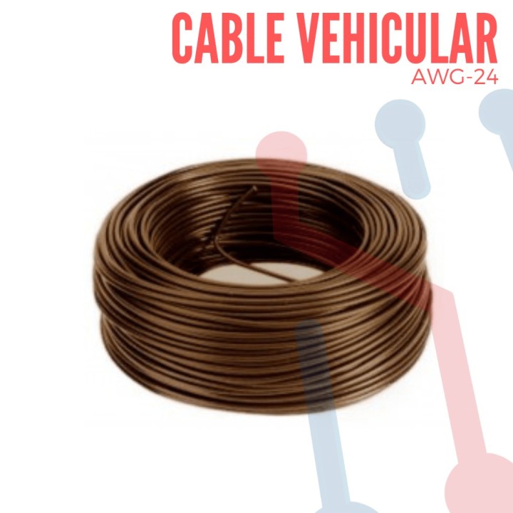 Cable Vehicular AWG 24 Cafe  X Metro