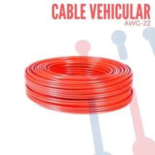 Cable Vehicular AWG 24 Naranja  X Metro