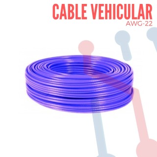 Cable Vehicular AWG 22 Morado  X Metro