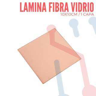 Lamina Virgen en  Fibra de Vidrio 10x10 cm